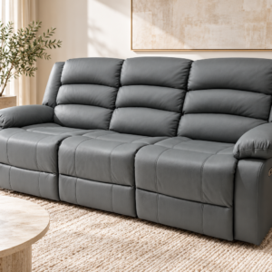 Crystal 3 Seater Recliner Sofa | Charcoal