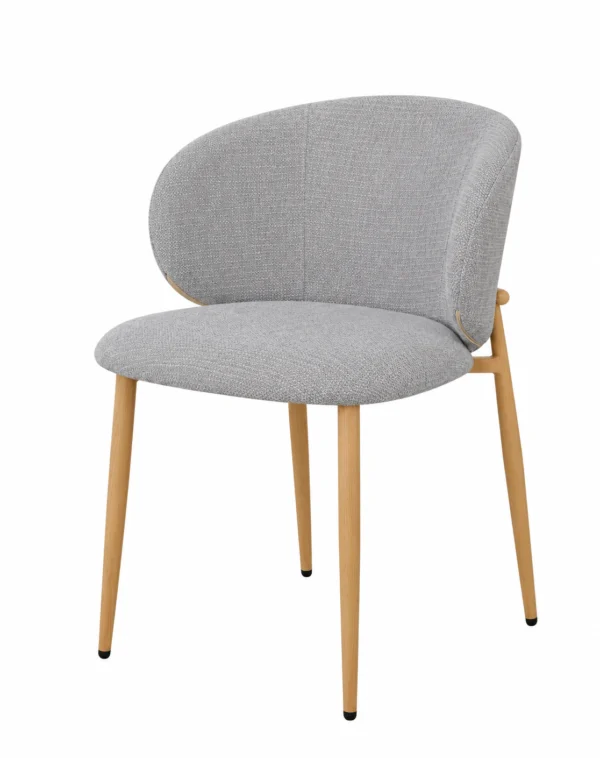 Dijon 7 Piece Extendable Dining Set | Natural Table & Grey Natural Chairs