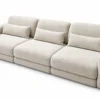 Ashley 3 Seater Modular Fabric Sofa with Ottoman – Beige