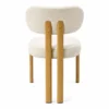 Kun Beige Bouclé Dining Chair | Natural Legs Melbourne