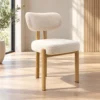 Kun Beige Bouclé Dining Chair | Natural Legs Melbourne