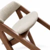 Nicole – Bar Stool | Beige with Walnut Legs